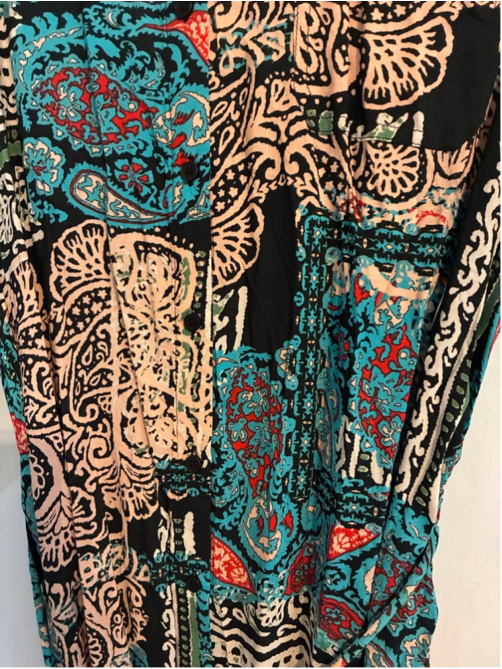 0256 NWT Size Small **Dress Forum** Turquoise Dress with Abstract Colors. - Picture 6 of 14